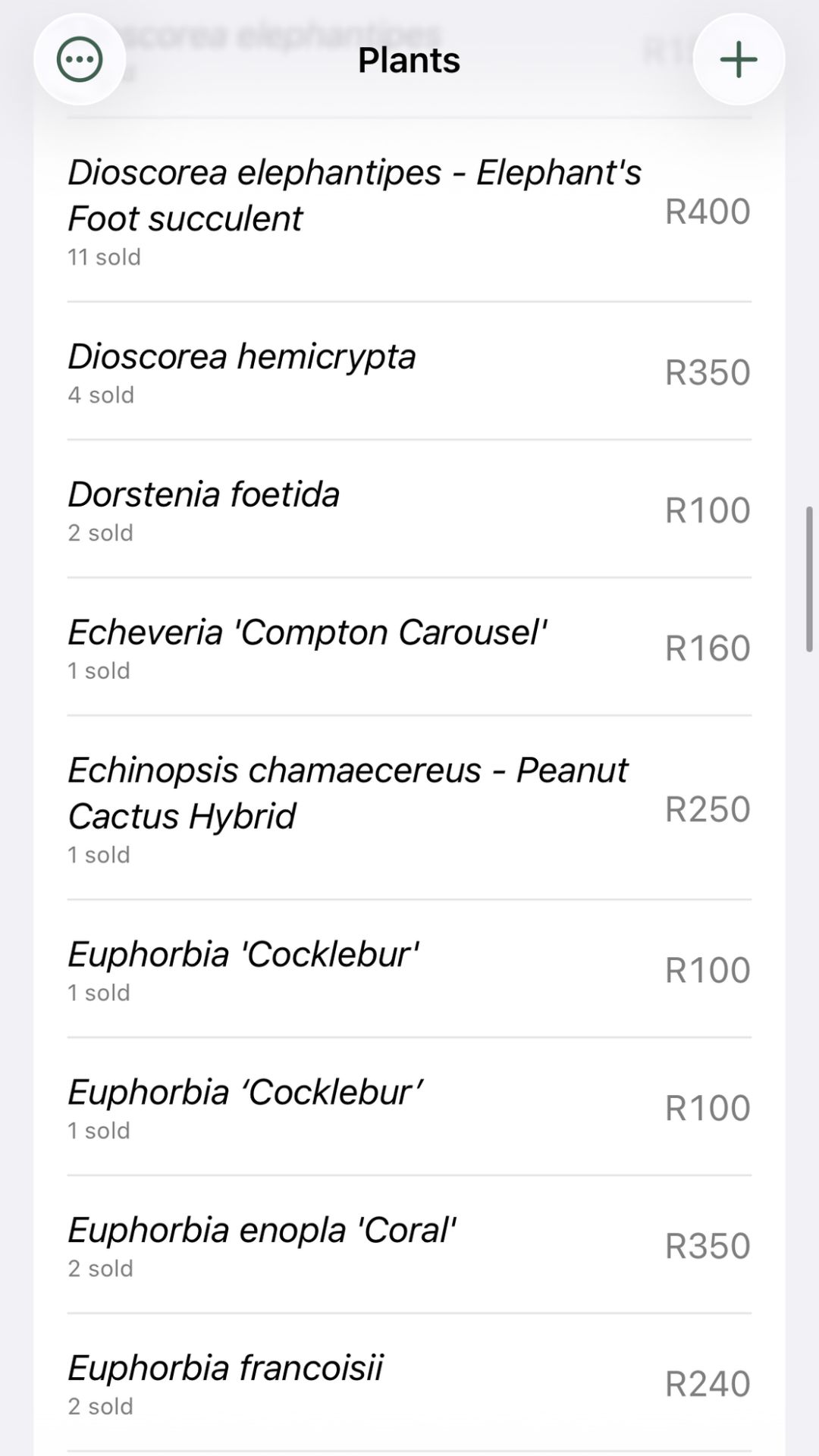 FloraPermit Pro product list